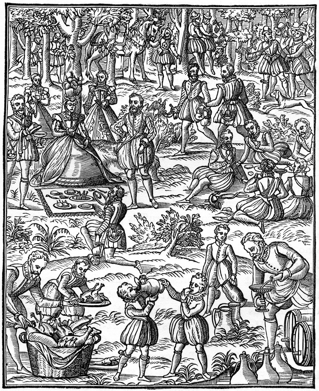 ロイヤルピクニック、1575年、1910年 作： 不明