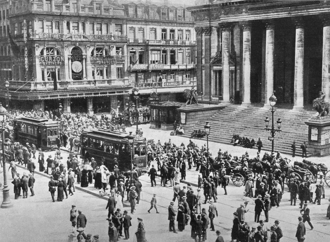 1914年のドイツ軍の通過時のブルス像 作： 不明