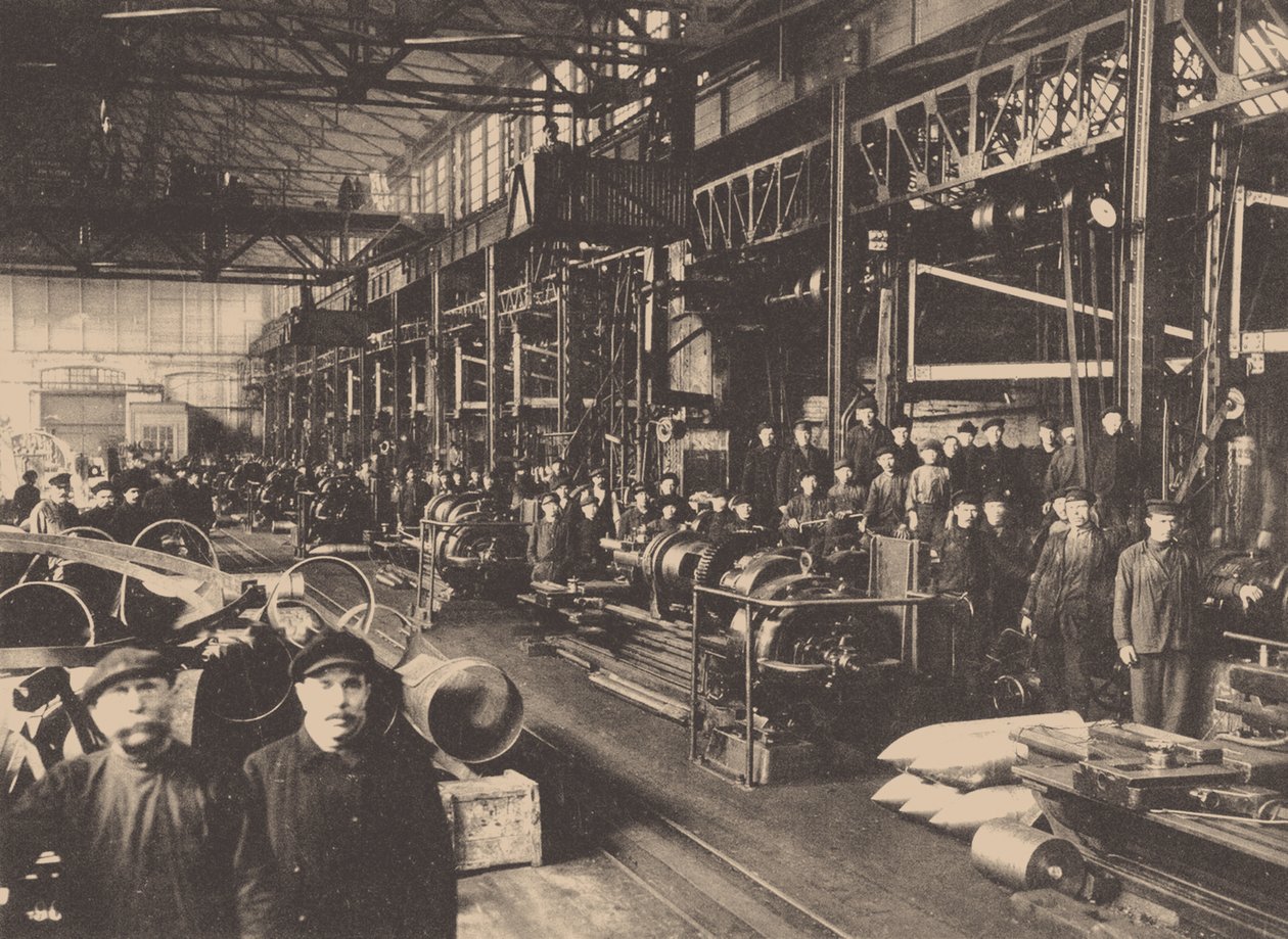 プチロフ工場のワークショップc。 1914 作： 不明