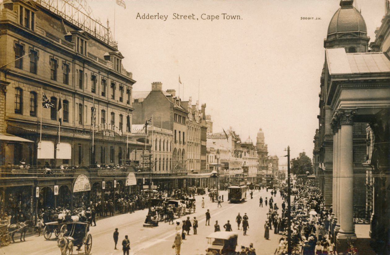 Adderley Street、ケープタウン、c1900 作： 不明