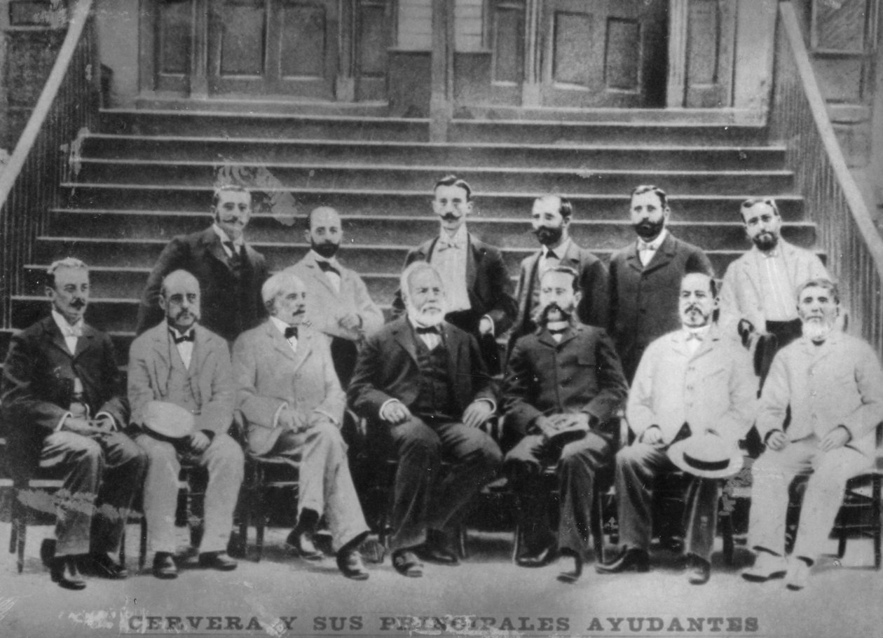 サーベラ提督とエウレート船長を含む彼の主将、c1910 作： 不明