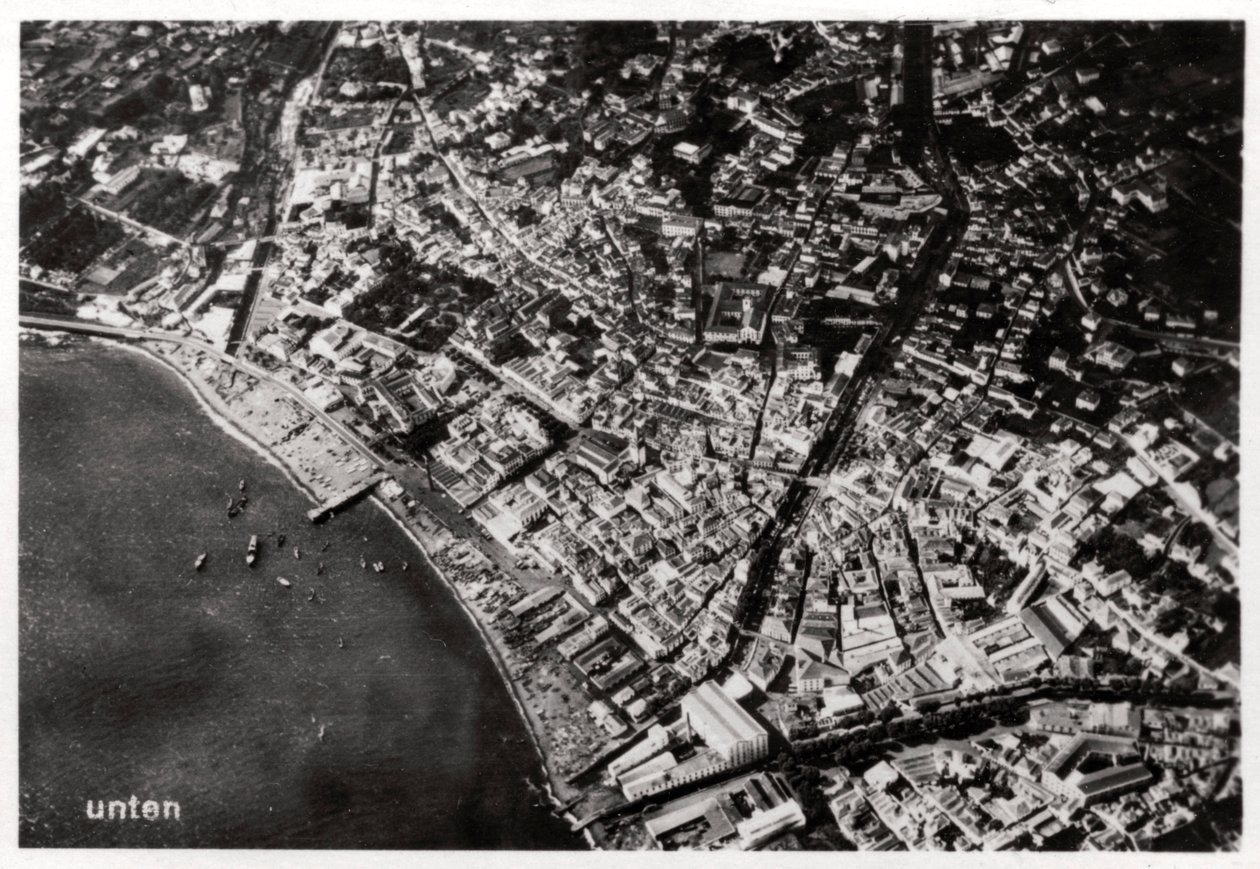ツェッペリン帝国からのフンシャル、マデイラの航空写真、1928 1933 作： 不明