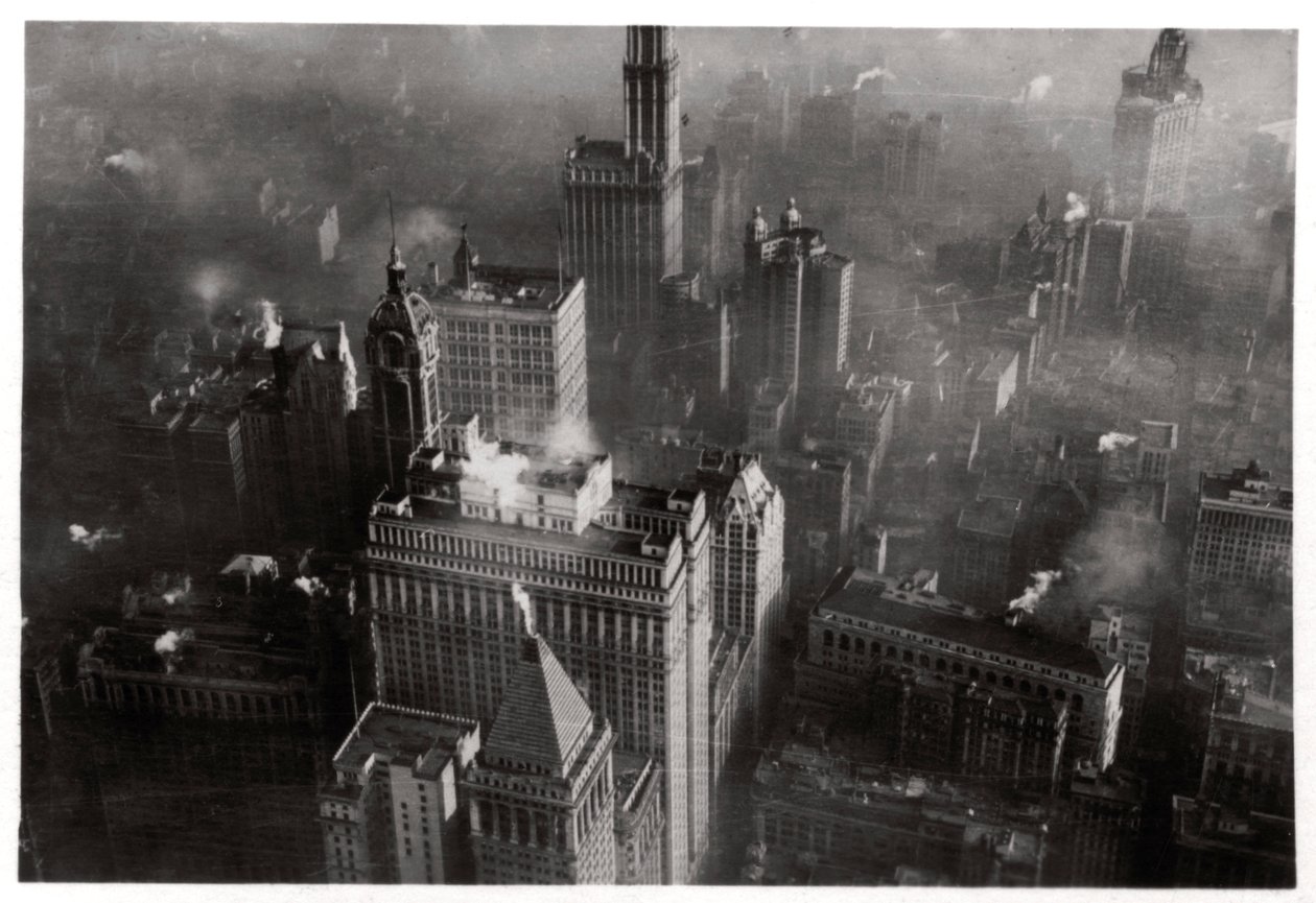 1928年1933年、ツェッペリンからのマンハッタン、ニューヨーク市、米国の航空写真 作： 不明