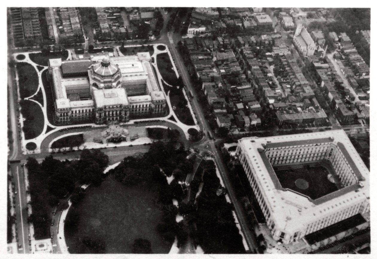 1928 1933年、ツェッペリンからの米国議会図書館、ワシントンDC、航空写真 作： 不明