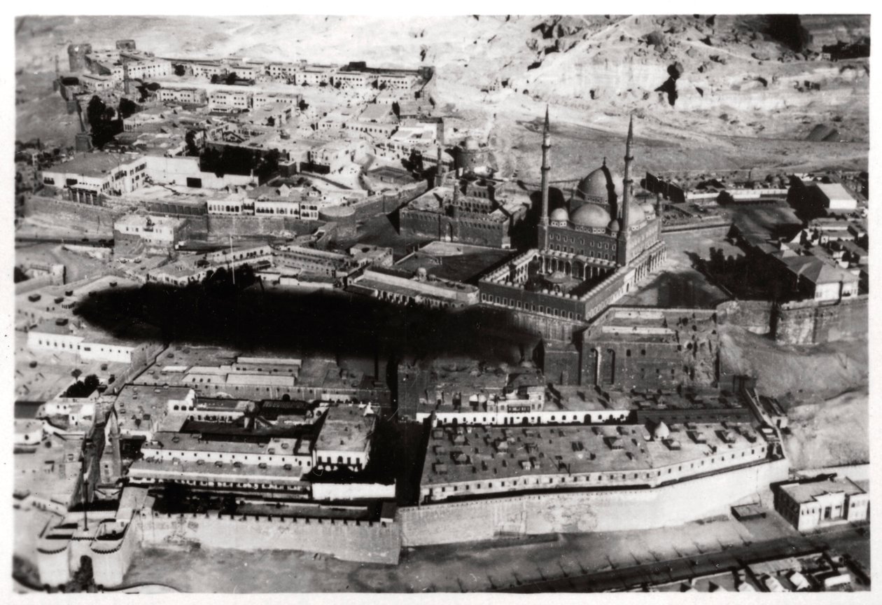 ムハンマドアリパシャモスクの航空写真、1931年1933年、ツェッペリンからカイロ、エジプト 作： 不明