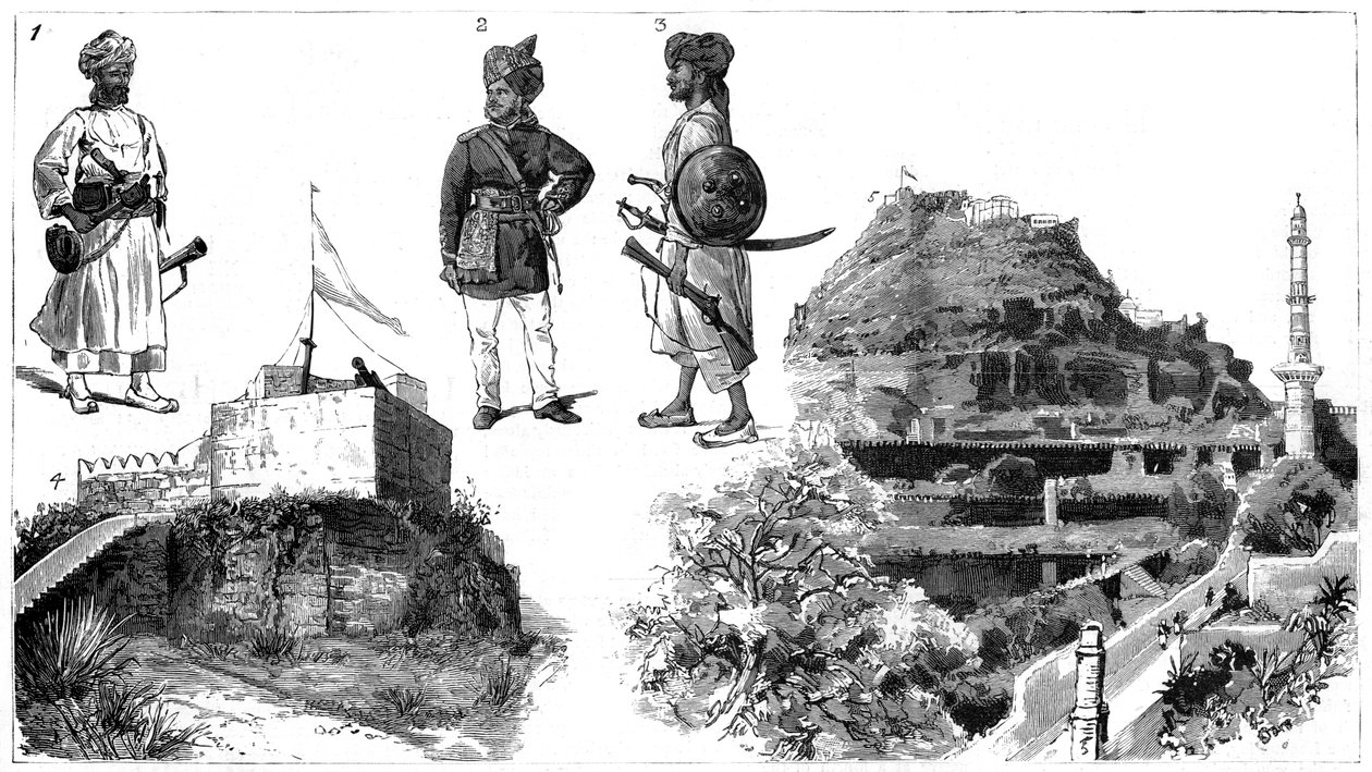 アフガニスタンとハイデラバードの画像、中央インド、1888 作： 不明