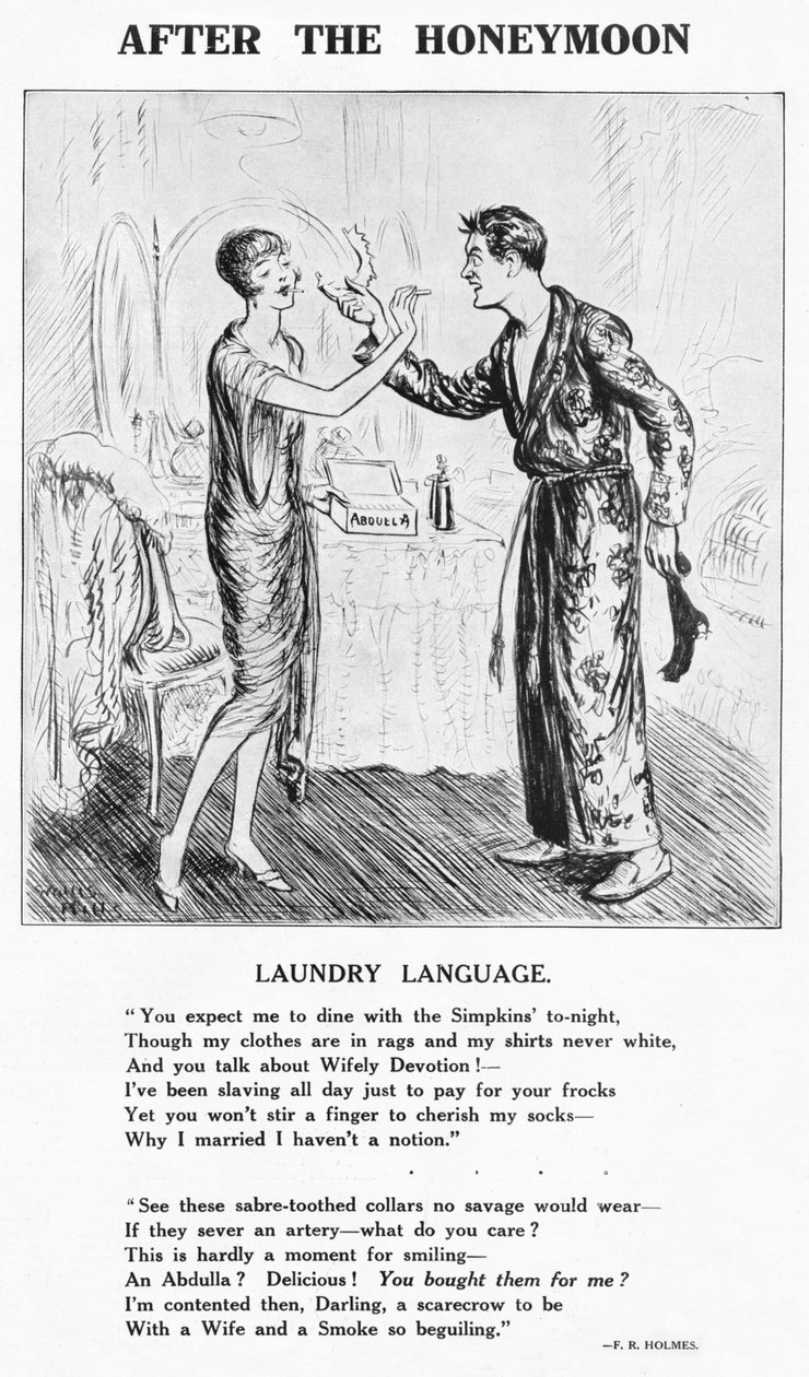 ハネムーンの後-ランドリー荷物、1927 作： 不明