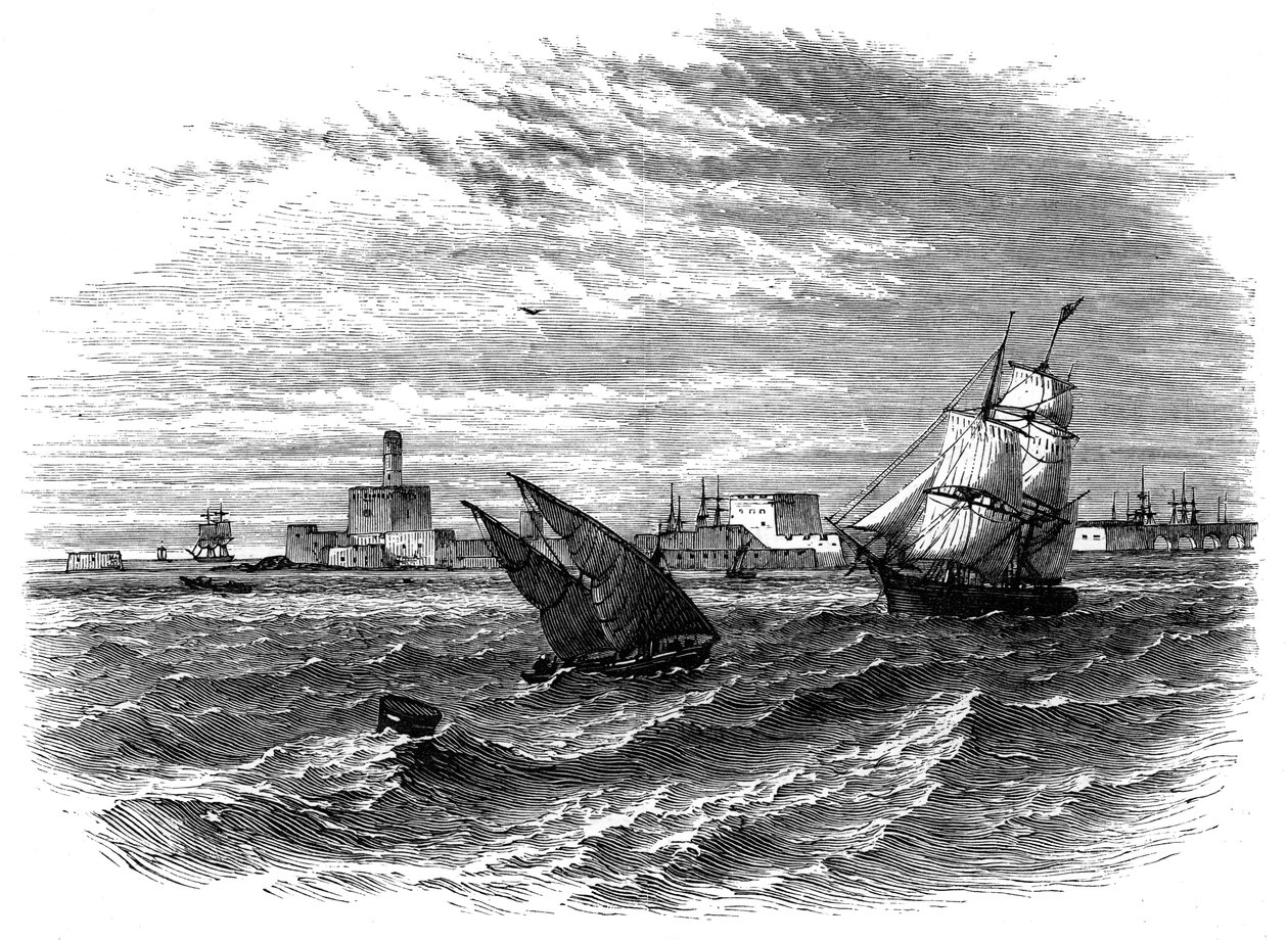 海からのアレクサンドリア、エジプト、c1890 作： 不明