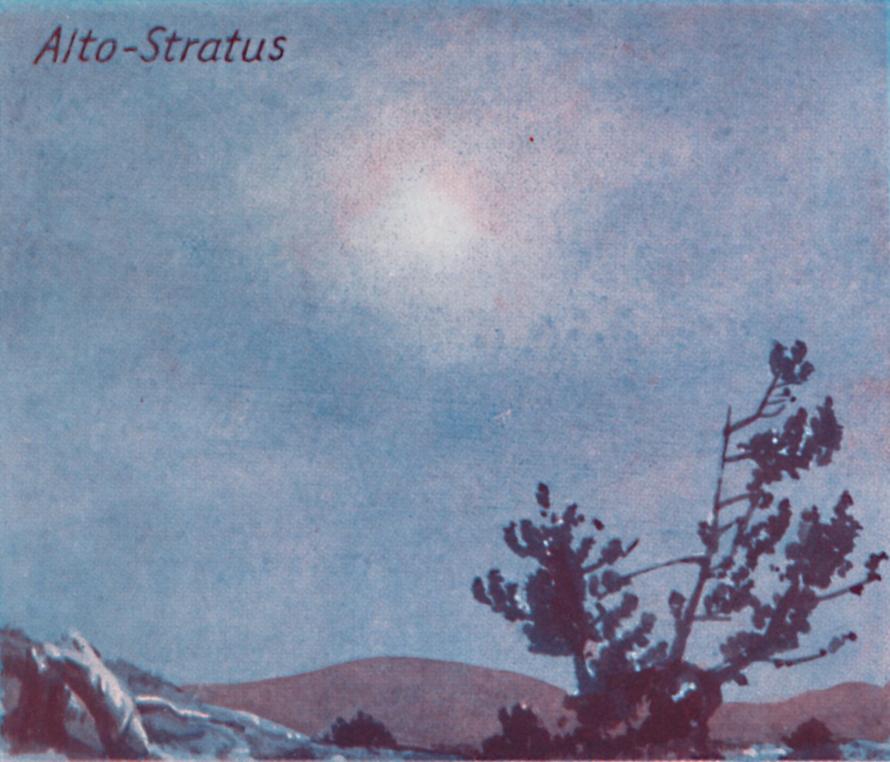 Alto-Stratus-1935個の主要な雲の形、空、1935年 作： 不明