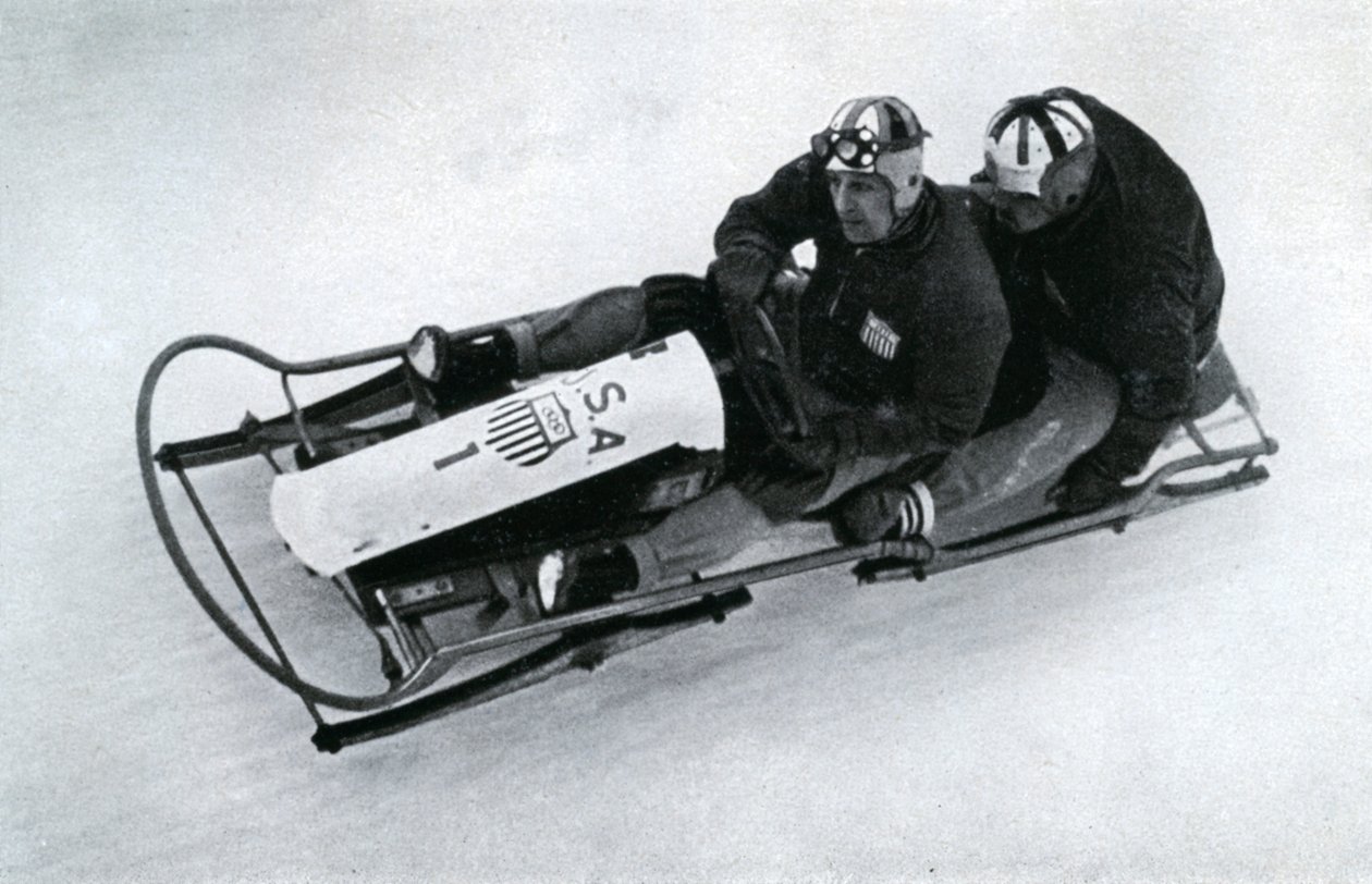 アメリカの2人のボブスレーチーム、ドイツの冬季オリンピック、1936年 作： 不明