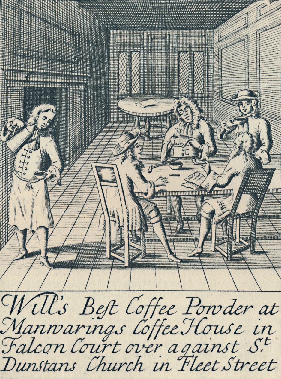 Wills Coffee Houseの広告c.1700、1944。 作： 不明