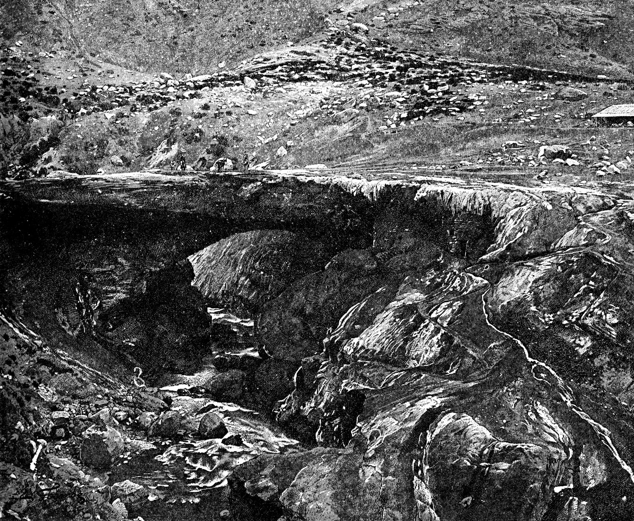 1895年、ペルーのインカ橋 作： 不明