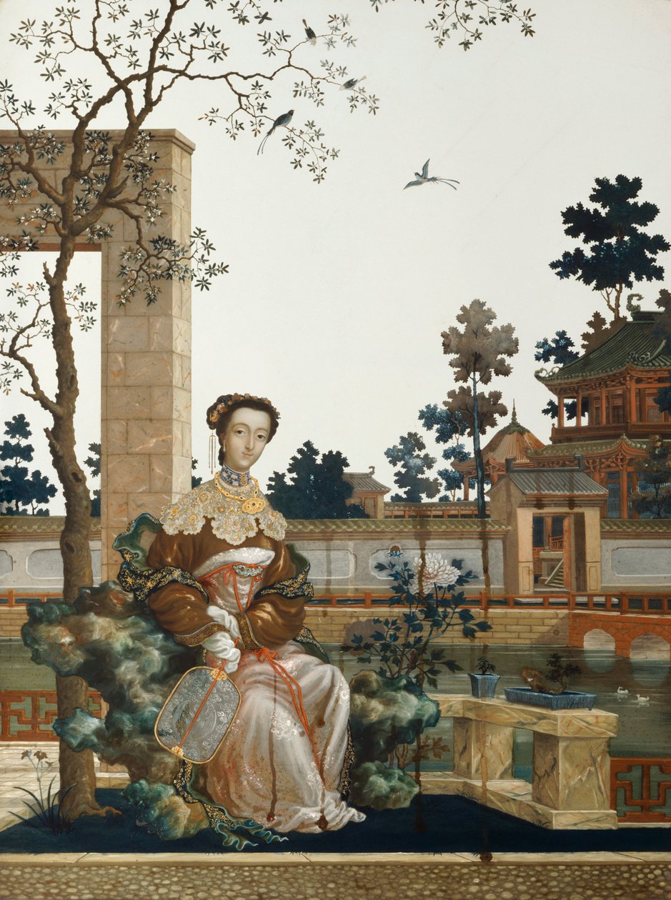 「東洋の美女」、中国語、c1760 作： 不明