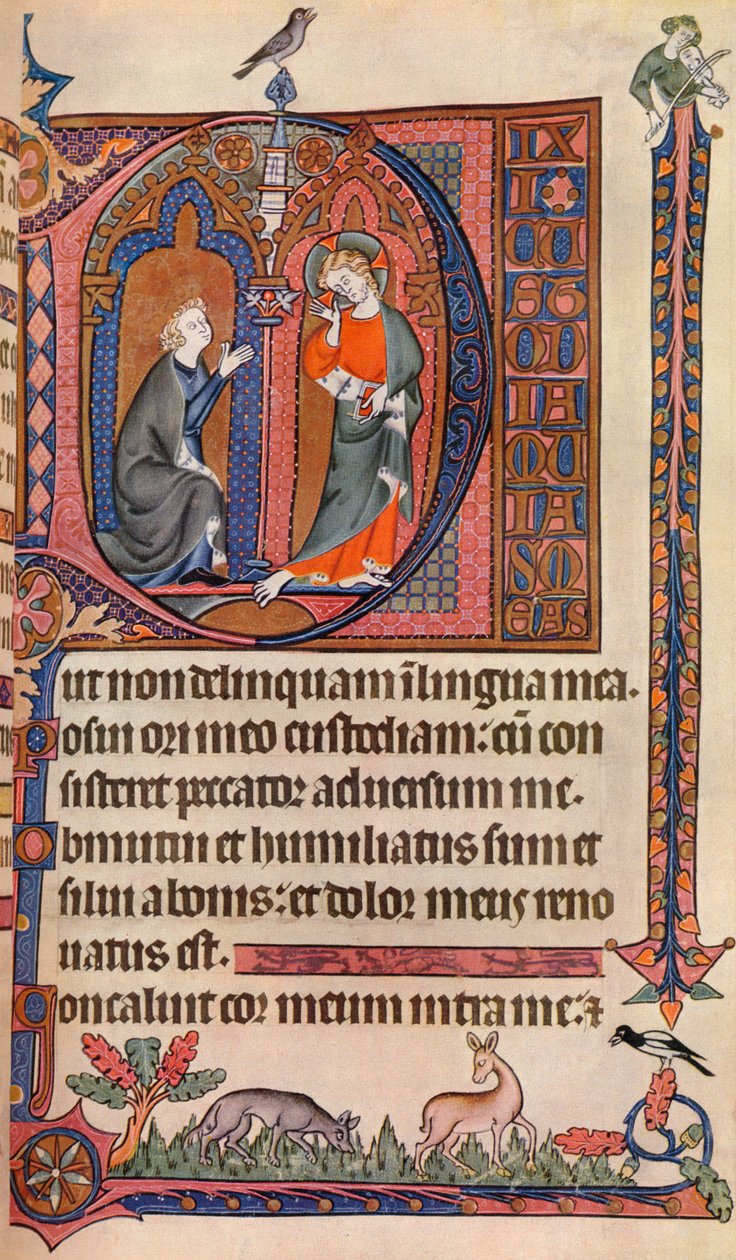 Vaux-Bardolf Psalter、c1310、1937からの照らされたページ 作： 不明
