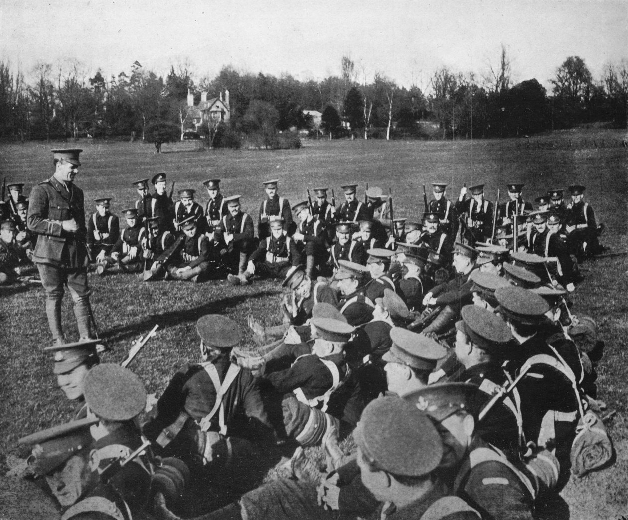 公園での野外講義、オックスフォード、1915 作： 不明