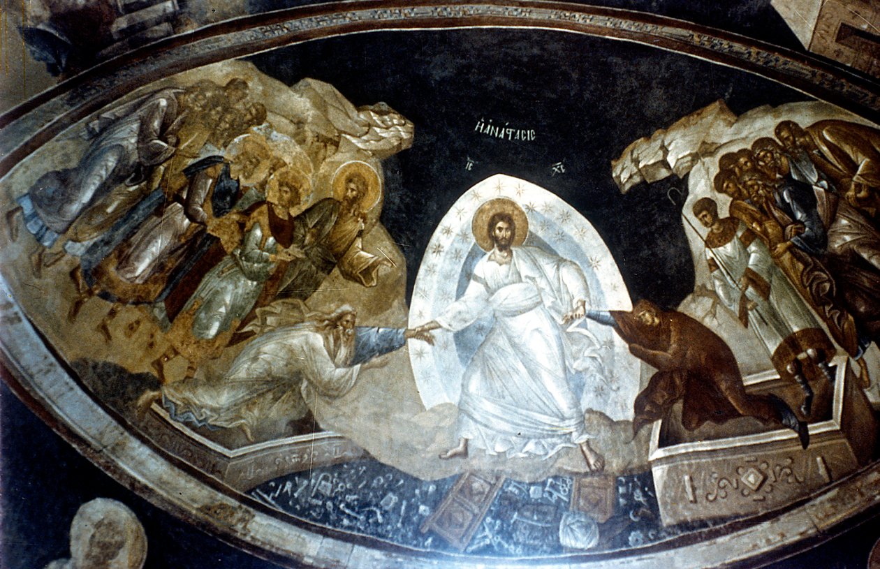 アナスタシス、コーラのキリスト教会のparekklesionのフレスコ画、c1310-c1320 作： 不明