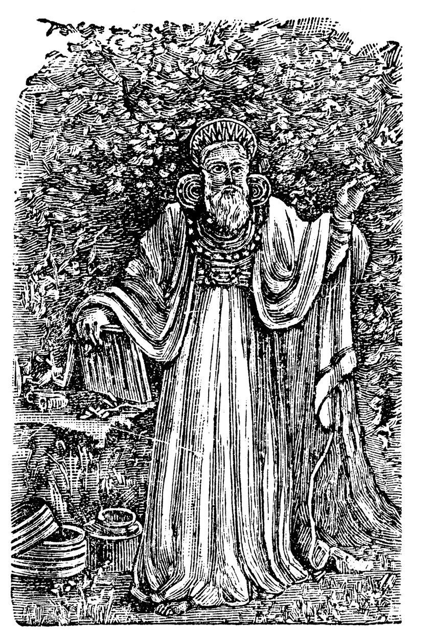 判決の胸当て、c1900を身に着けている古代イギリスのArch-Druid 作： 不明