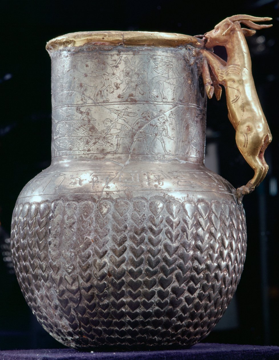 紀元前13世紀のラメセス2世の時代の古代エジプトの壺 作： 不明
