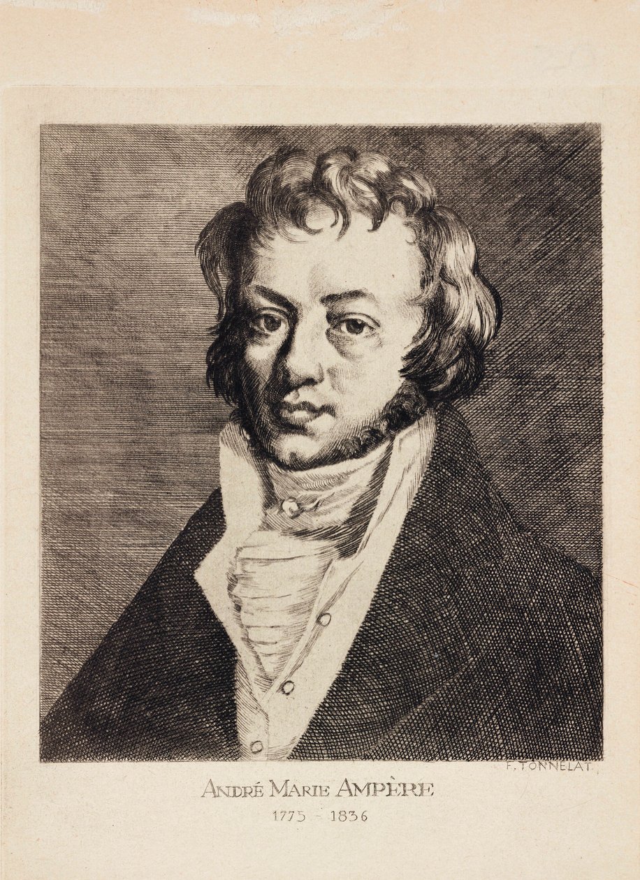 アンドレ・マリー・アンペール、フランスの物理学者・数学者、1820年頃 作： 不明