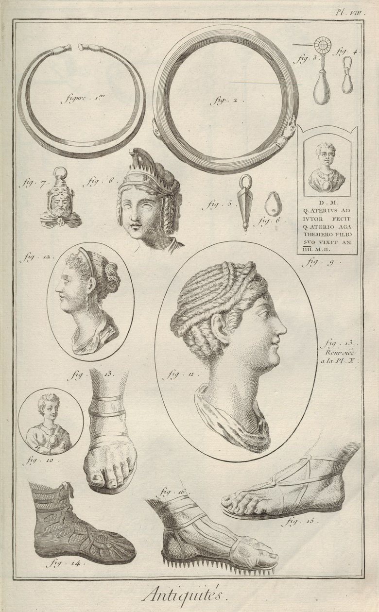 骨董品。デニス・ディドロとジャン・ル・ロン・ダランベールによる百科事典、1751-1765。 作： 不明