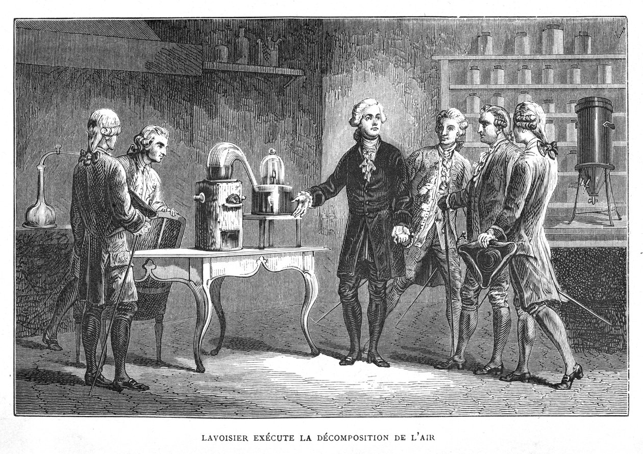 アントワーヌ・ローラン・ラヴォワジエ、フランスの化学者、酸素の発見、1776 1874 作： 不明