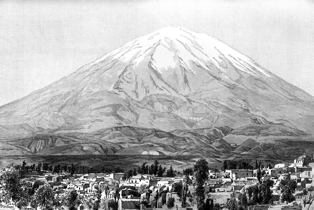 アレキパとミスティ山、ペルー、1895 作： 不明