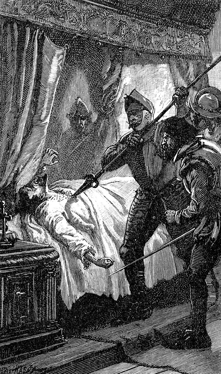 オーストリアの兵士であるアルブレヒトフォンヴァレンシュタインの暗殺、1634年19世紀 作： 不明