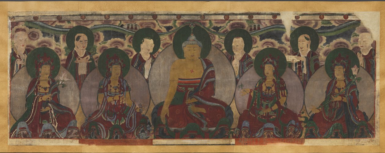 仏教の神々の集会、1846年。 作： 不明