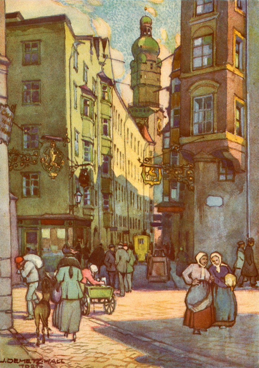 旧市街、旧市街、c1929から。 作： 不明
