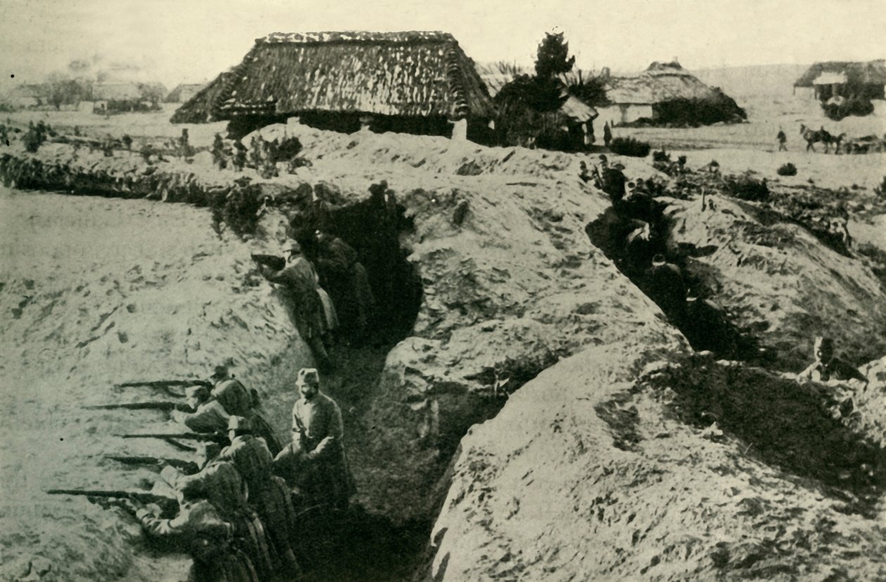 カルパティア山脈におけるオーストリアの塹壕、第一次世界大戦、c1915、c1920。 作： 不明