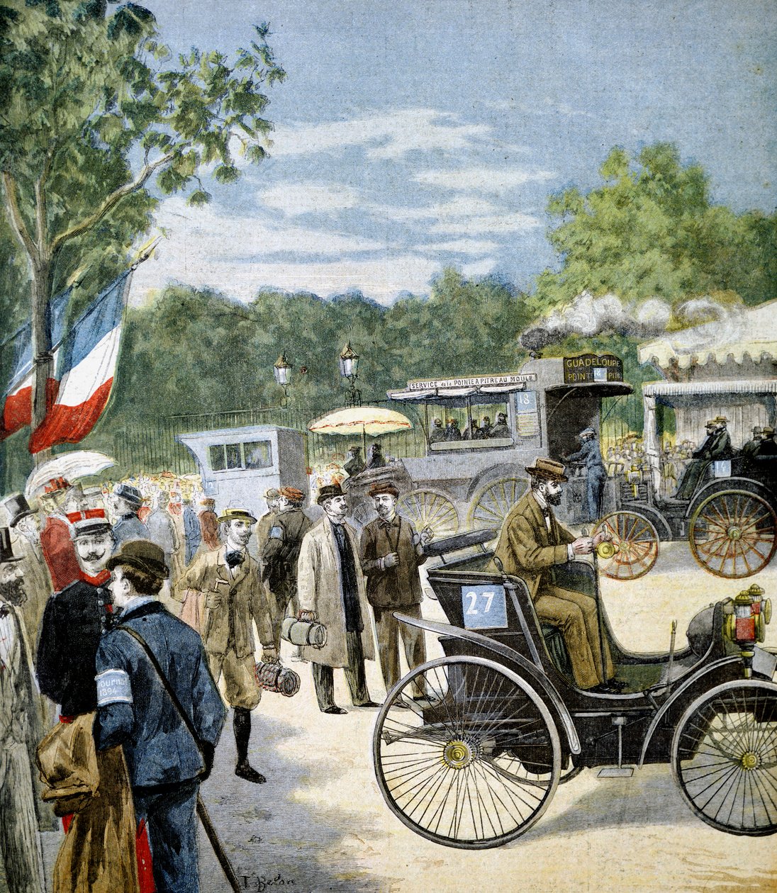 パリとルーアンの間の自動車信頼性試験、Le Petit Journal後援、1894 作： 不明