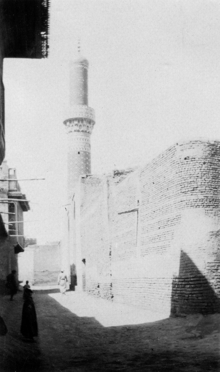 バックストリートと古いモスク、バグダッド、イラク、1917年から1919年 作： 不明