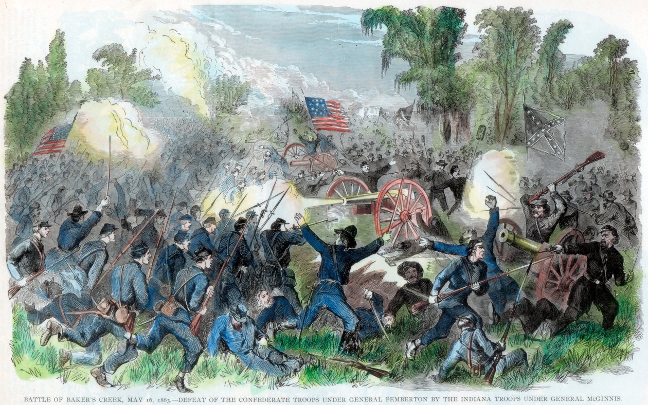 ベーカークリークの戦い、ミシシッピ州、南北戦争、1863年5月16日 作： 不明