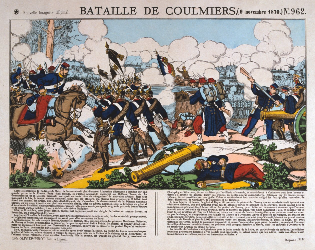 1870年11月9日、フランス領プロイセン戦争のクーリエの戦い 作： 不明