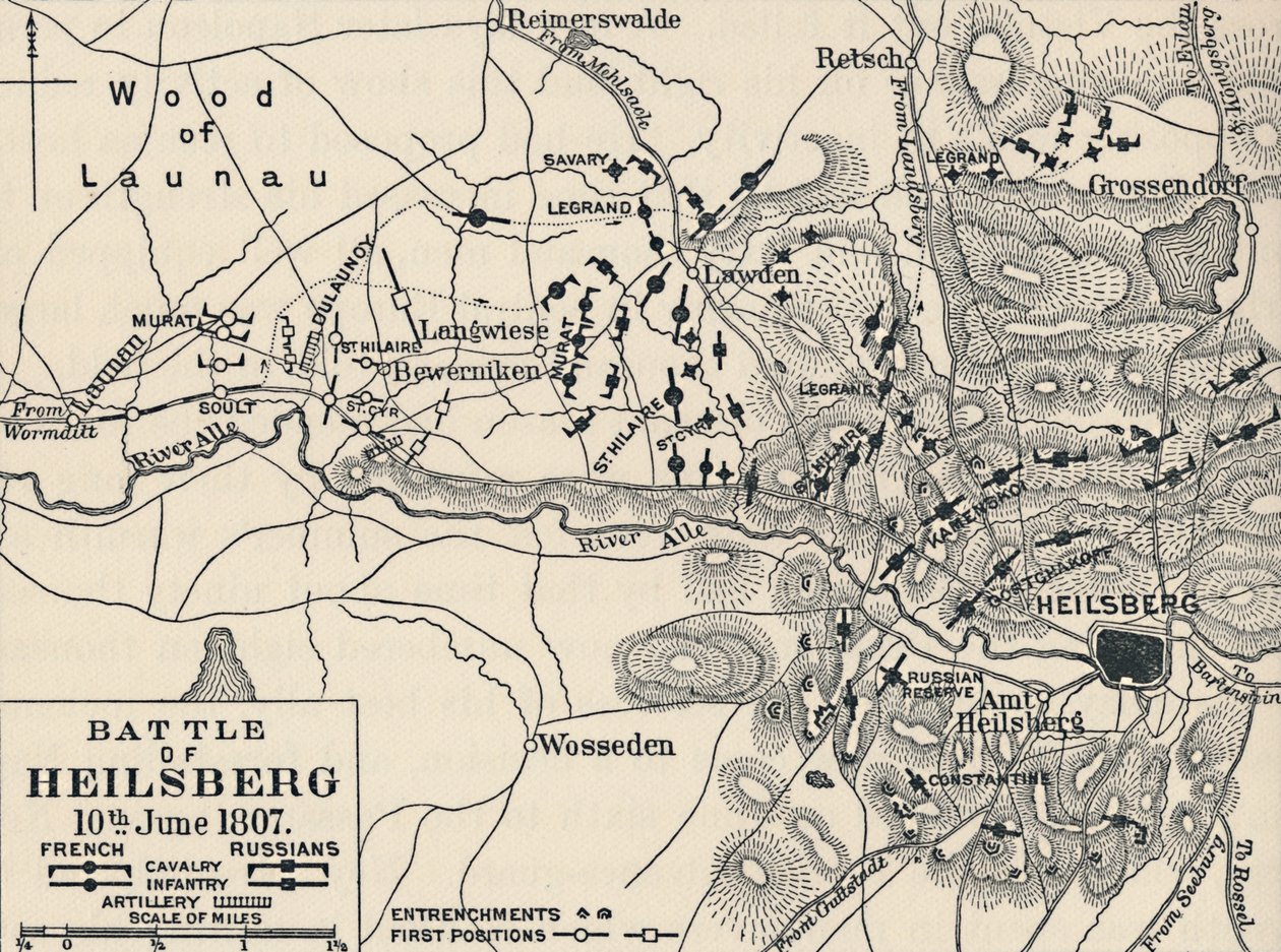 ハイルスベルクの戦い、1807年6月10日、1896年 作： 不明