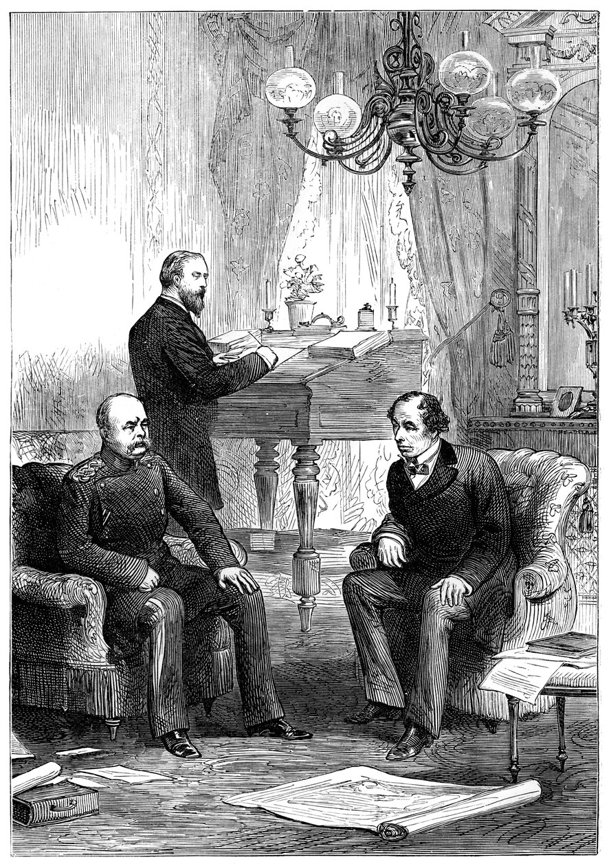 ベンジャミンディズレーリ1804-1881オットーフォンビスマルク1815-1898、ベルリン、1878年との会談 作： 不明