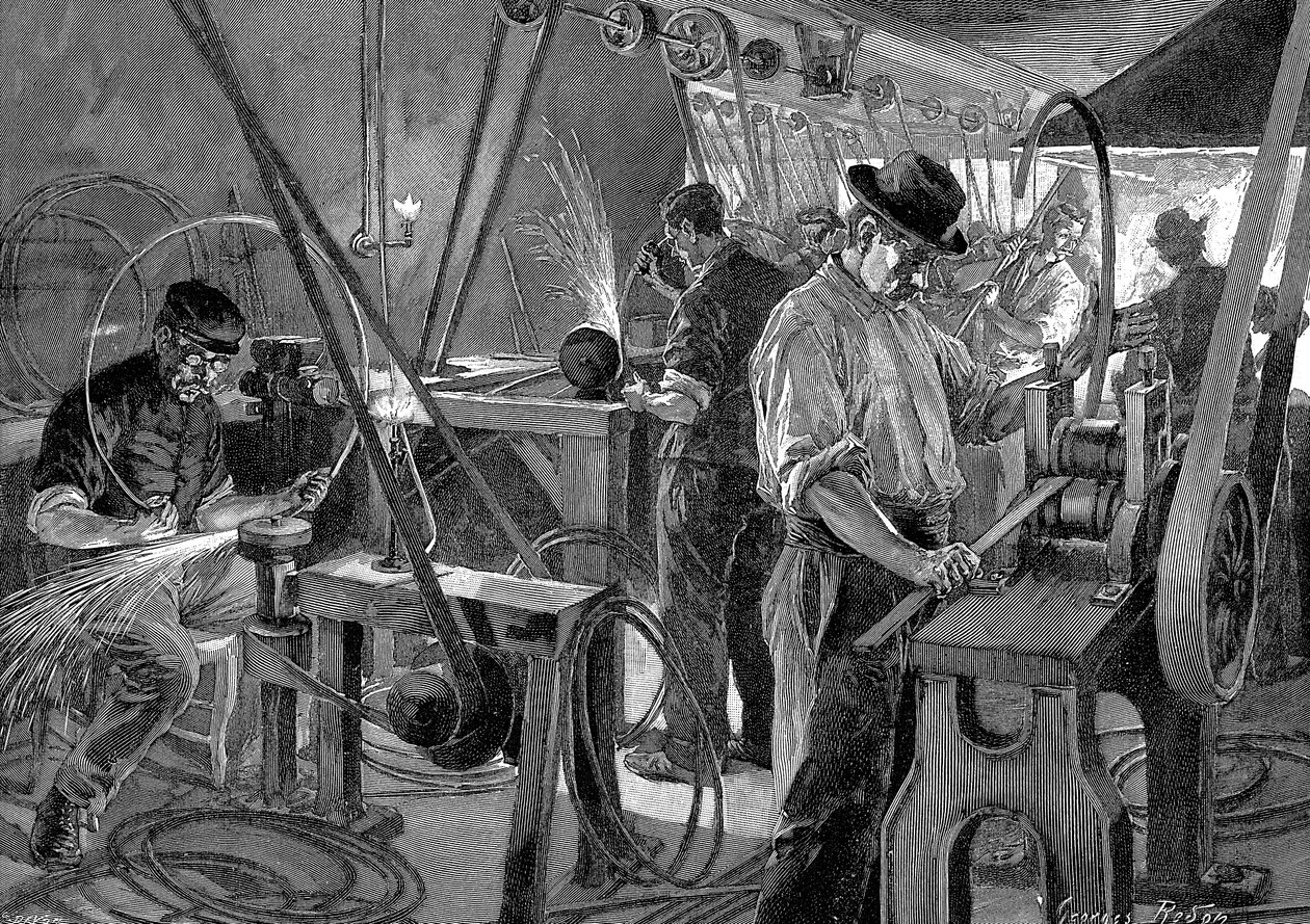 自転車製造、フランス、1896 作： 不明