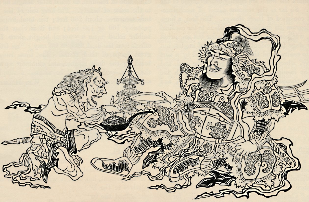 美沙門と閣下悪魔、1886 作： 不明
