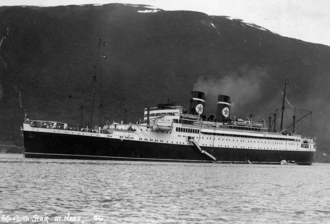 Blue Star Lineクルーズ船SS Arandora Star、ノルウェー、c1927-c1939 作： 不明