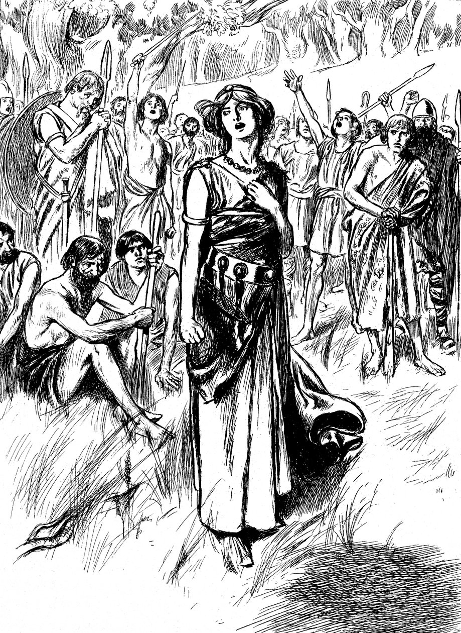 Boudicca Boadicea 1世紀イギリスのイケニの女王、部隊を結集、c1900 作： 不明