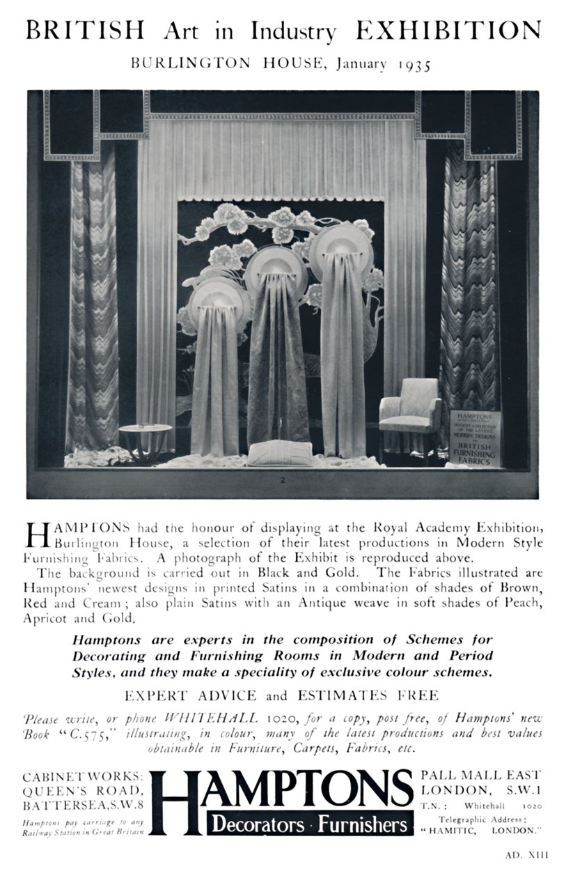 ブリティッシュアートインインダストリー展-1935年1月、バーリントンハウス 作： 不明