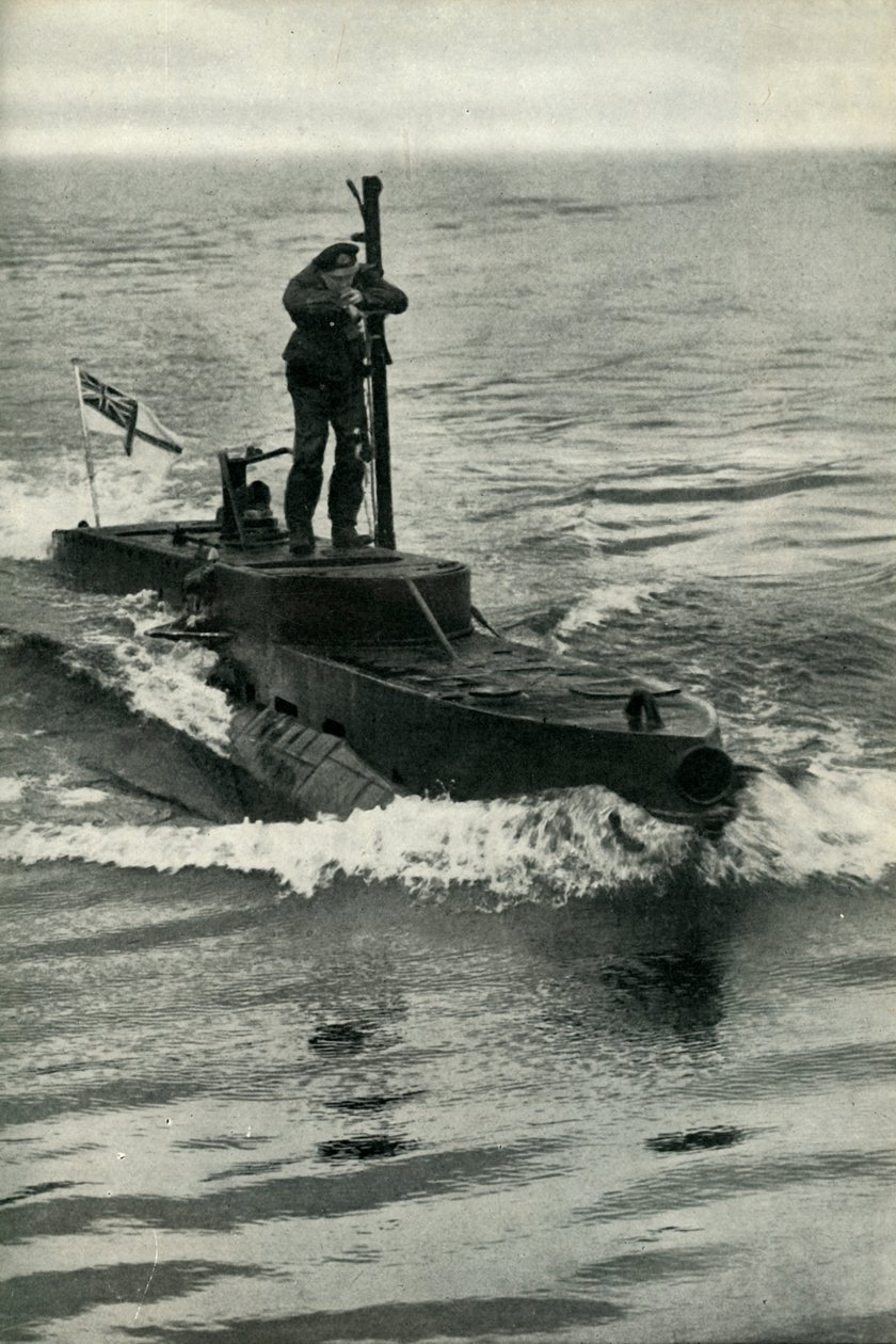 イギリスのXクラフトミゼット潜水艦、第二次世界大戦、1945年。 作： 不明