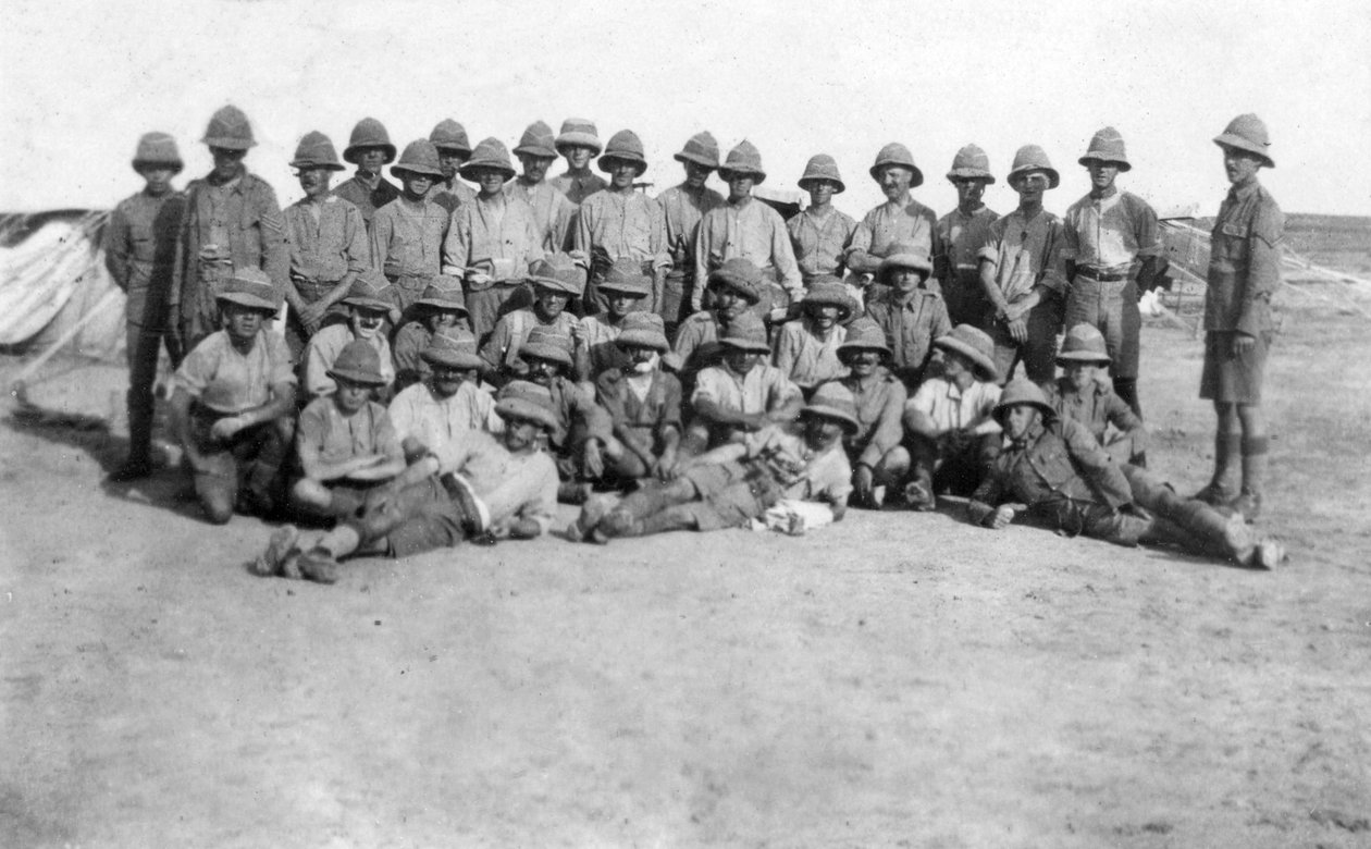 第一次世界大戦、メソポタミア、イギリス軍Cグループの分遣隊、1918年 作： 不明