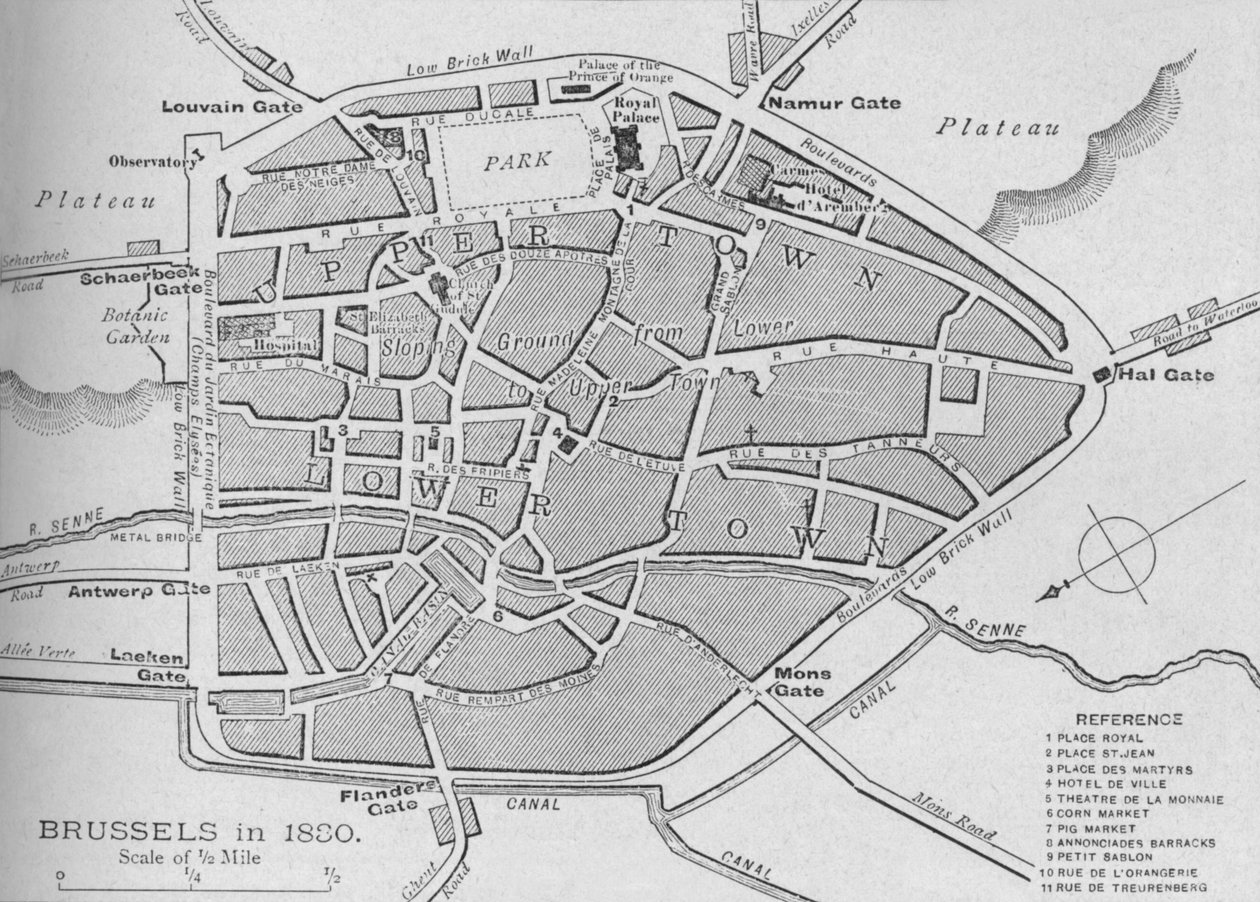 1830年のブリュッセル-1902年の計画 作： 不明