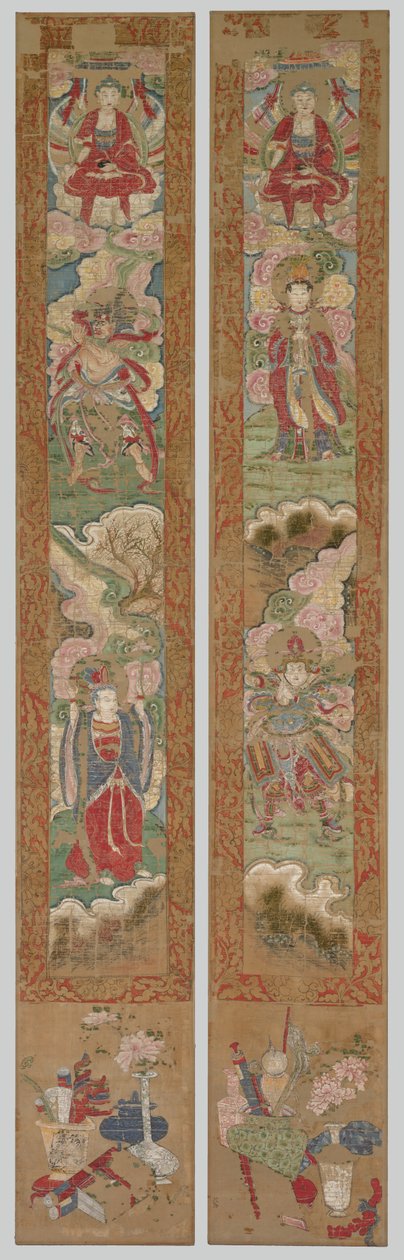 仏教パネル、1300年代。 作： 不明