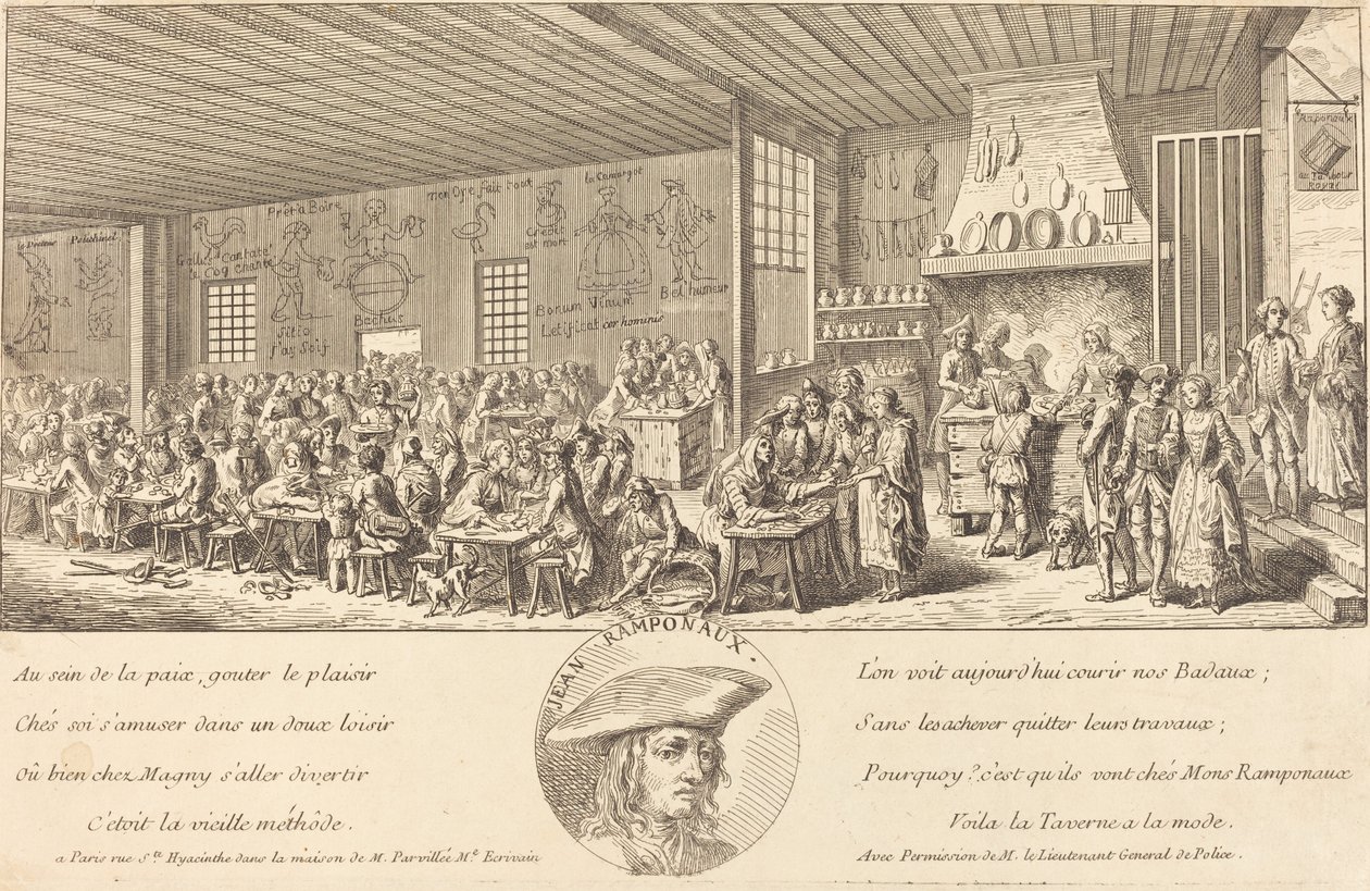 ランポノーのキャバレー、c。 1760年。 作： 不明