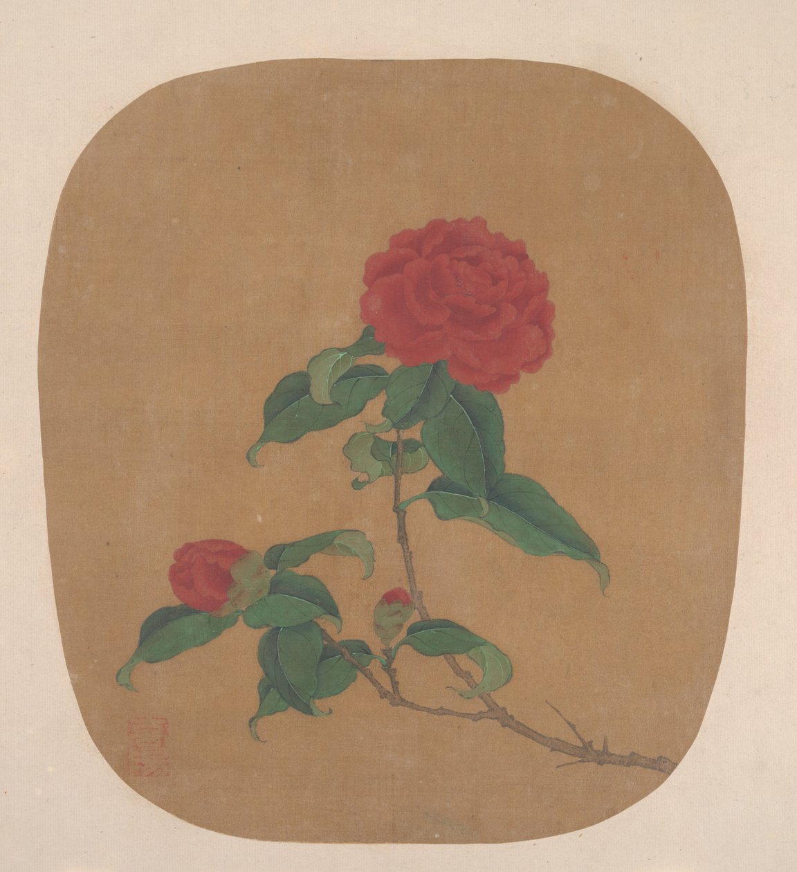 椿の花。 作： 不明