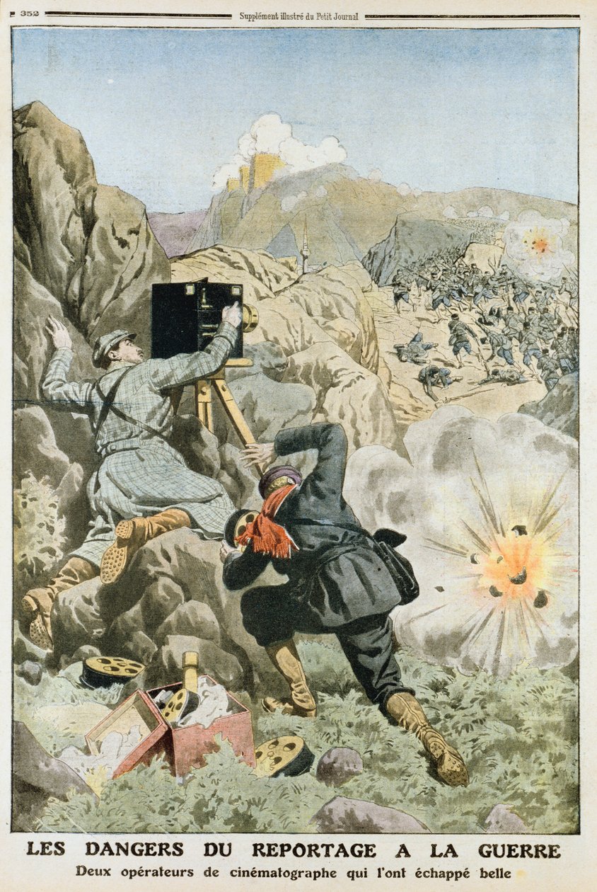1912年の第一次バルカン戦争で撮影中のカメラマン 作： 不明