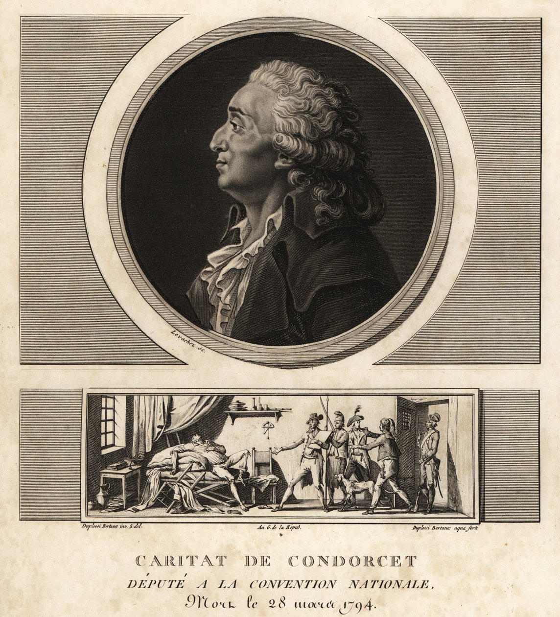 Caritat de Condorcet (1743-1794), フランスの哲学者・数学者 作： 不明