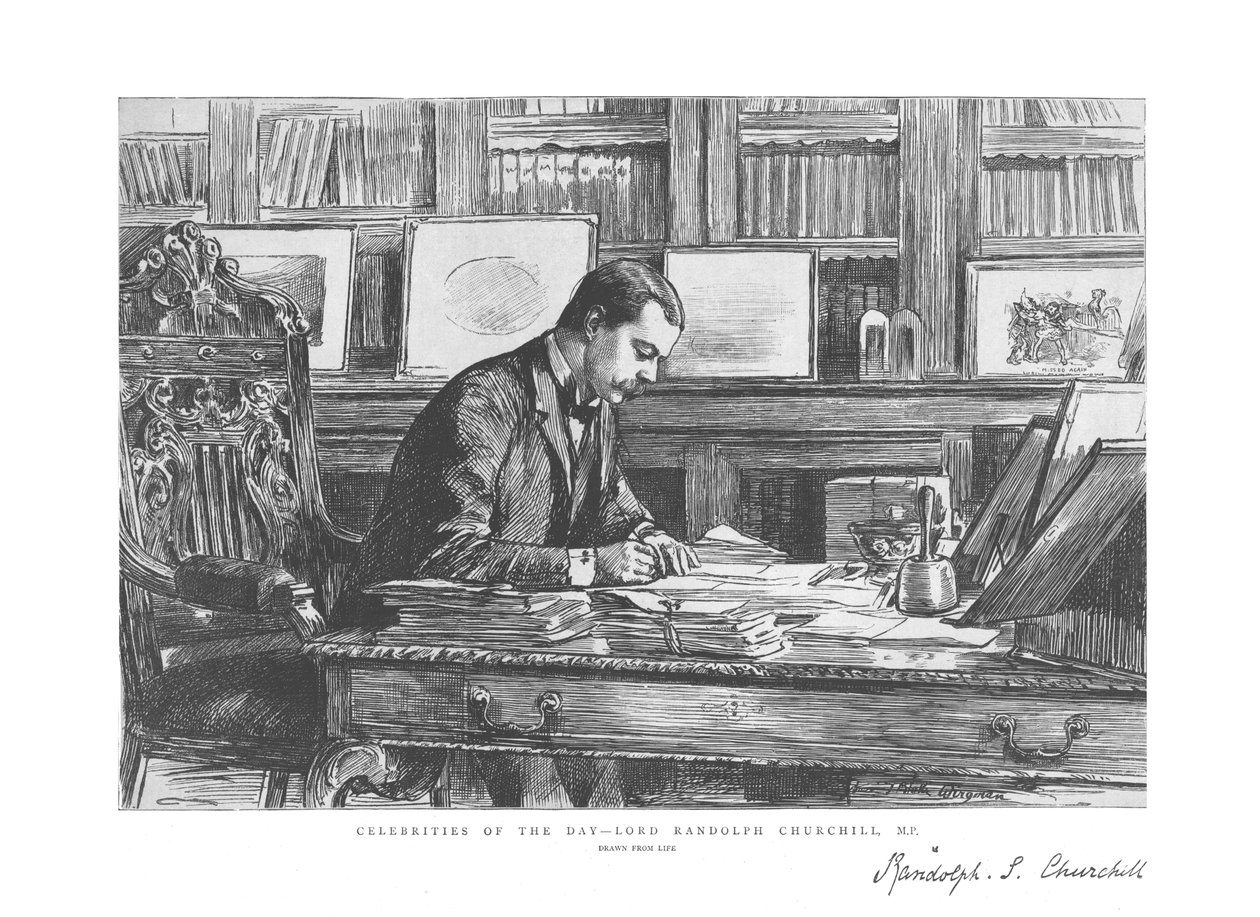 その日の有名人-ロードランドルフチャーチル、議員、1885 作： 不明